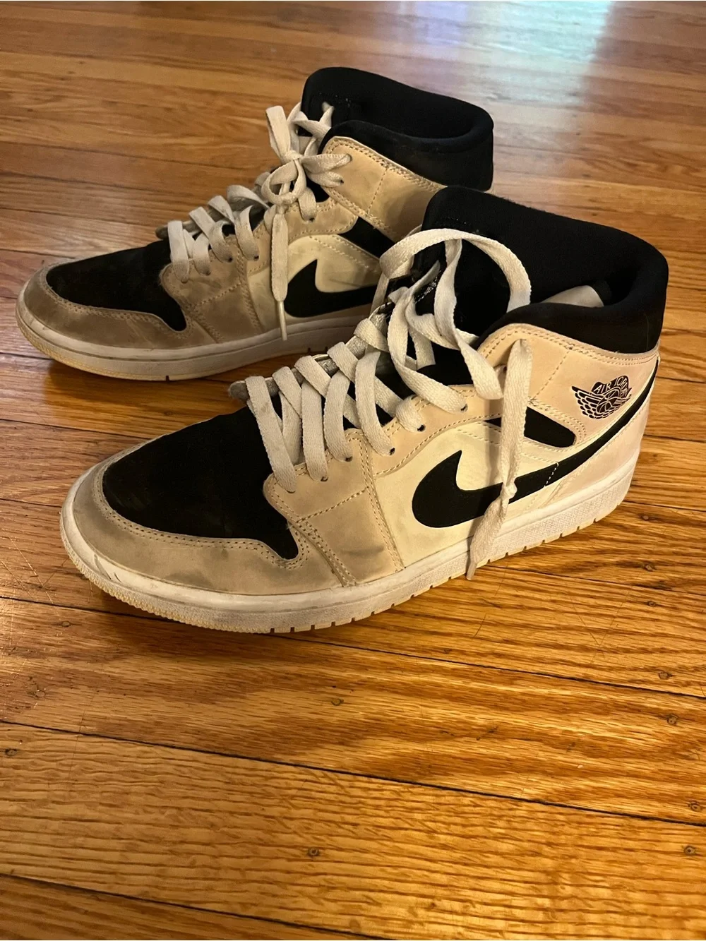 Jordan Black Cream and White High-Top Sneaker